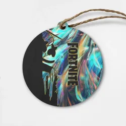 Деревянная игрушка круг Fortnite & Marshmello