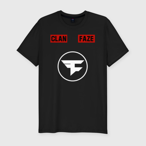 Мужская футболка хлопок Slim FAZE CLAN (НА СПИНЕ), цвет черный