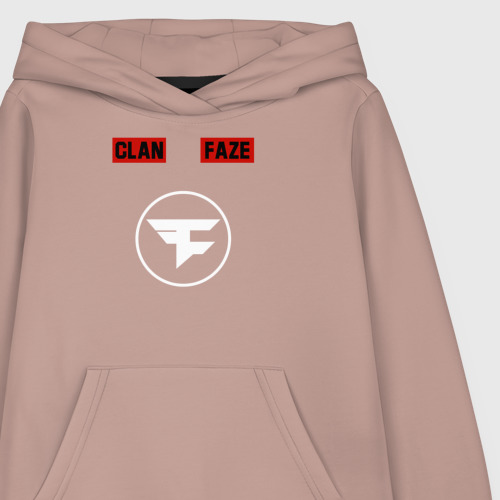 Детская толстовка хлопок FaZe clan на спине, цвет пыльно-розовый - фото 3