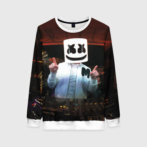 Женский свитшот 3D Marshmello Фото 01 Женский свитшот 3D Marshmello Фото 01