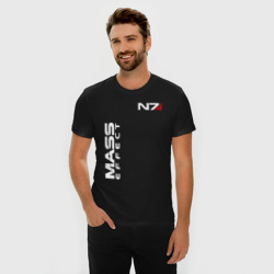 Мужская футболка хлопок Slim Mass Effect N7 Масс эффект Н7 - фото 2