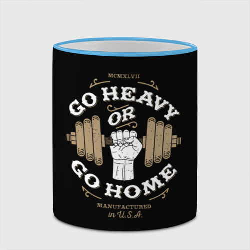 Кружка с полной запечаткой Go heavy or go home, цвет Кант небесно-голубой - фото 4