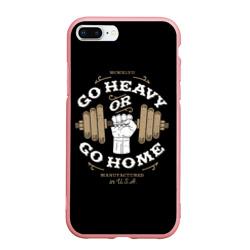 Чехол для iPhone 7Plus/8 Plus матовый Go heavy or go home