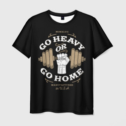 Мужская футболка 3D Go heavy or go home