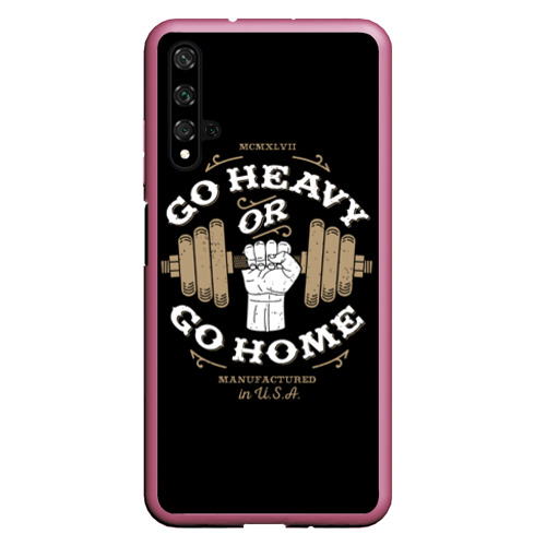 Чехол для Honor 20 Go heavy or go home, цвет малиновый