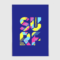 Surf California – Постер с принтом купить