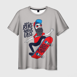 Хипстер на скейтборде – Мужская футболка 3D с принтом купить со скидкой в -26%