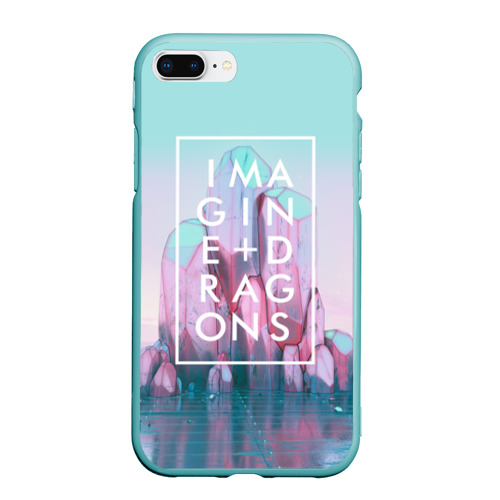 Чехол для iPhone 7Plus/8 Plus матовый Imagine Dragons, цвет мятный