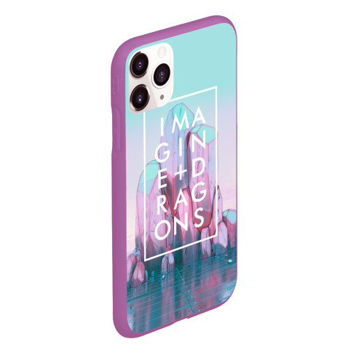 Чехол для iPhone 11 Pro Max матовый Imagine Dragons, цвет фиолетовый - фото 3