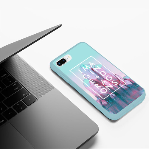 Чехол для iPhone 7Plus/8 Plus матовый Imagine Dragons, цвет мятный - фото 5