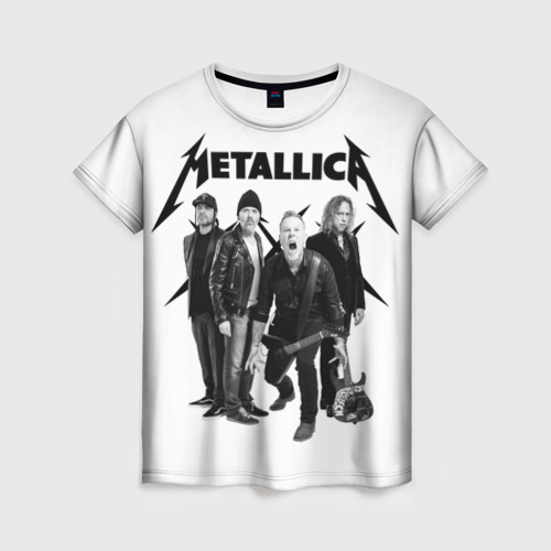Женская футболка 3D с принтом Metallica, вид спереди #2