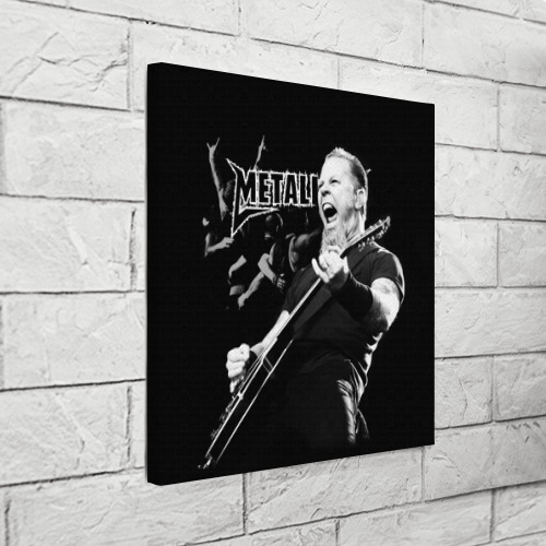 Холст квадратный Metallica, цвет 3D печать - фото 3