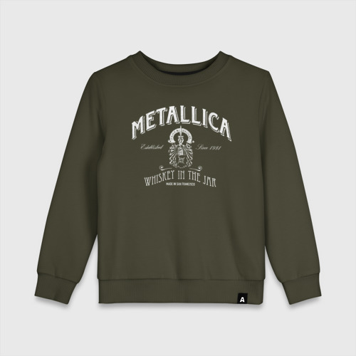 Детский свитшот хлопок Metallica, цвет хаки