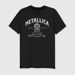 Мужская футболка хлопок Slim Metallica