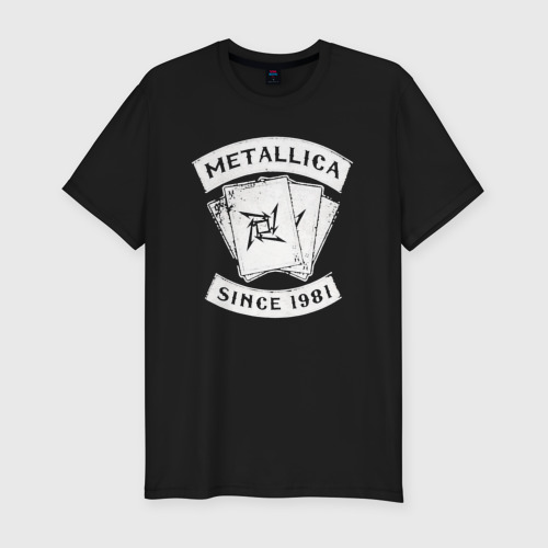 Мужская футболка хлопок Slim Metallica, цвет черный