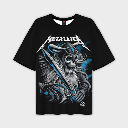 Мужская футболка oversize 3D Metallica, цвет 3D печать