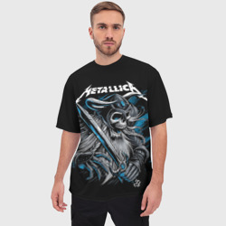 Мужская футболка oversize 3D Metallica - фото 2