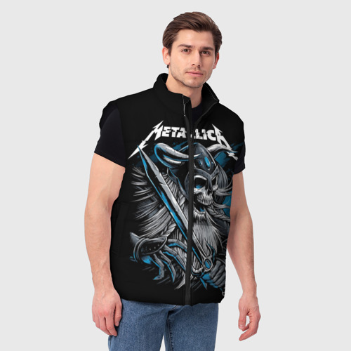 Мужской жилет утепленный 3D Metallica, цвет черный - фото 3