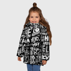 Зимняя куртка для девочек 3D Привет - фото 2