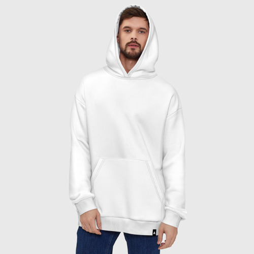 Худи SuperOversize хлопок Berserk logo white, цвет белый - фото 5