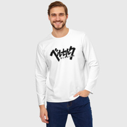 Мужской лонгслив oversize хлопок Berserk logo black - фото 2