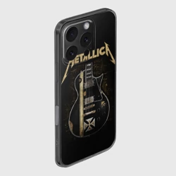 Чехол для iPhone 16 Pro силиконовый с защитой камеры Metallica - фото 2