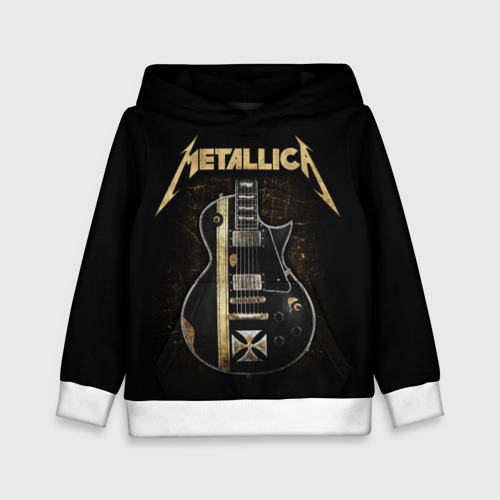 Детская толстовка 3D Metallica, цвет белый