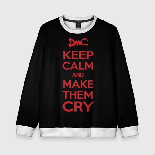 Детский свитшот 3D Keep Calm and Make Them Cry, цвет 3D печать