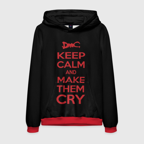 Мужская толстовка 3D Keep Calm and Make Them Cry, цвет красный