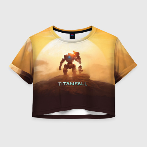 Женская футболка Crop-top 3D Titanfall, цвет 3D печать