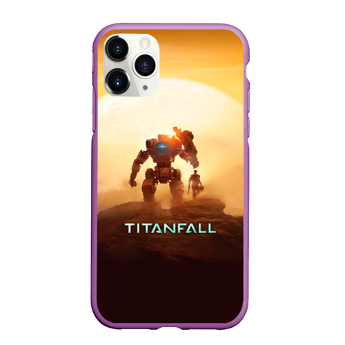 Чехол для iPhone 11 Pro Max матовый Titanfall, цвет фиолетовый