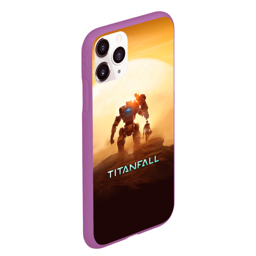 Чехол для iPhone 11 Pro Max матовый Titanfall, цвет фиолетовый - фото 3
