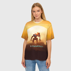 Женская футболка oversize 3D Titanfall - фото 2