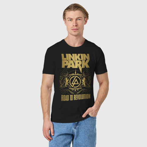 Мужская футболка хлопок Linkin Park, цвет черный - фото 3