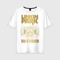 Женская футболка хлопок Oversize Linkin Park