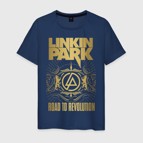 Мужская футболка из хлопка с принтом Linkin Park, вид спереди №1