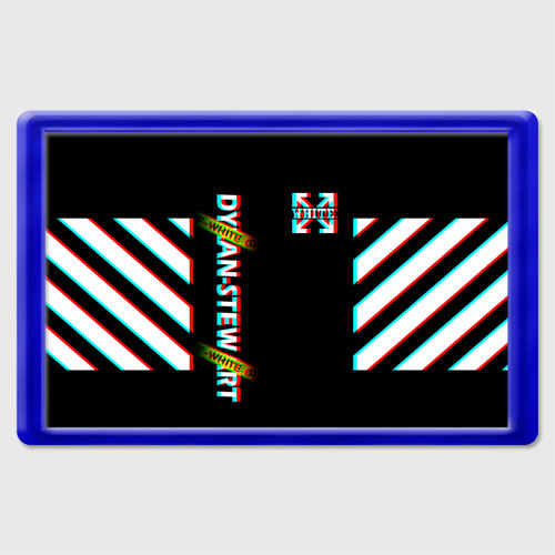 Магнит 45*70 Off-White Black (Glitch). Фото 01 Магнит 45*70 Off-White Black (Glitch). Фото 01
