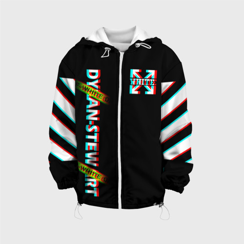 Детская куртка 3D Off-White Black (Glitch). Фото 01 Детская куртка 3D Off-White Black (Glitch). Фото 01
