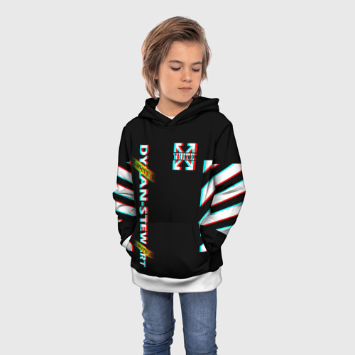 Детская толстовка 3D Off-White Black (Glitch). Фото 01 Детская толстовка 3D Off-White Black (Glitch). Фото 01