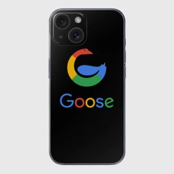 Чехол для iPhone 15 силиконовый с защитой камеры Goose