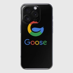 Чехол для iPhone 16 Pro Max силиконовый с защитой камеры Goose