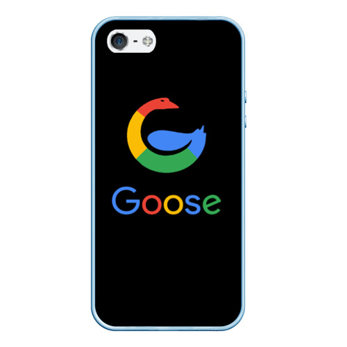 Чехол для iPhone 5/5S матовый Goose, цвет голубой