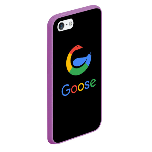 Чехол для iPhone 5/5S матовый Goose, цвет фиолетовый - фото 3