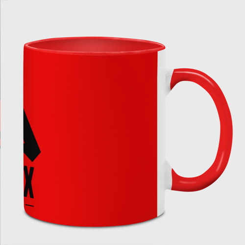 Кружка с полной запечаткой с принтом Apex Legends red, вид спереди №1