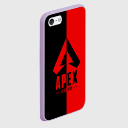Чехол для iPhone 5/5S матовый Apex Legends red - фото 2