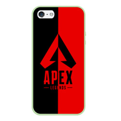 Чехол для iPhone 5/5S матовый Apex Legends red