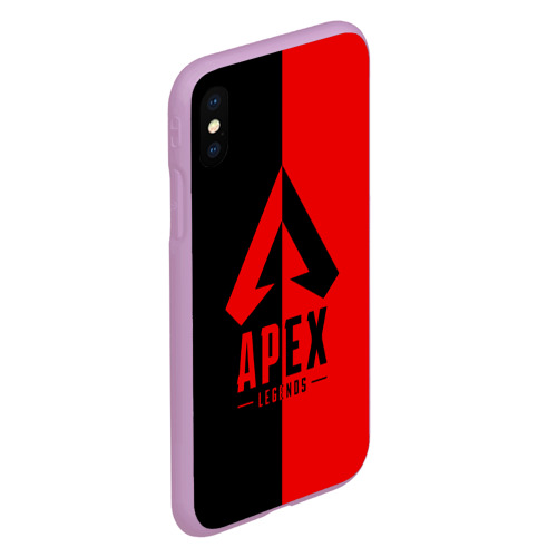 Чехол для iPhone XS Max матовый Apex Legends red, цвет сиреневый - фото 3