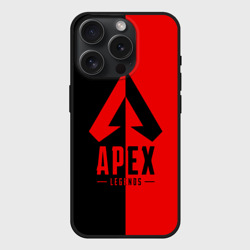 Чехол силиконовый для Apple iPhone 15 Pro матовый Apex Legends red
