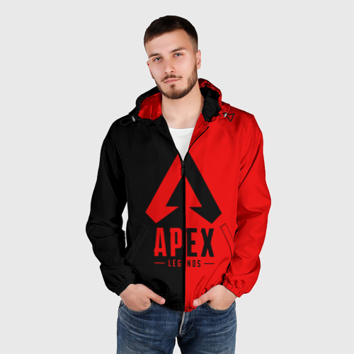 Мужская ветровка 3D Apex Legends red, цвет черный - фото 3
