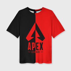 Женская футболка oversize 3D Apex Legends red